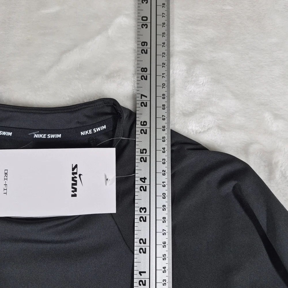 Nike Dri-Fit UV Long Sleeve Hydroguard‎ Shirt Women's XL Black Swim NESSA386-001
